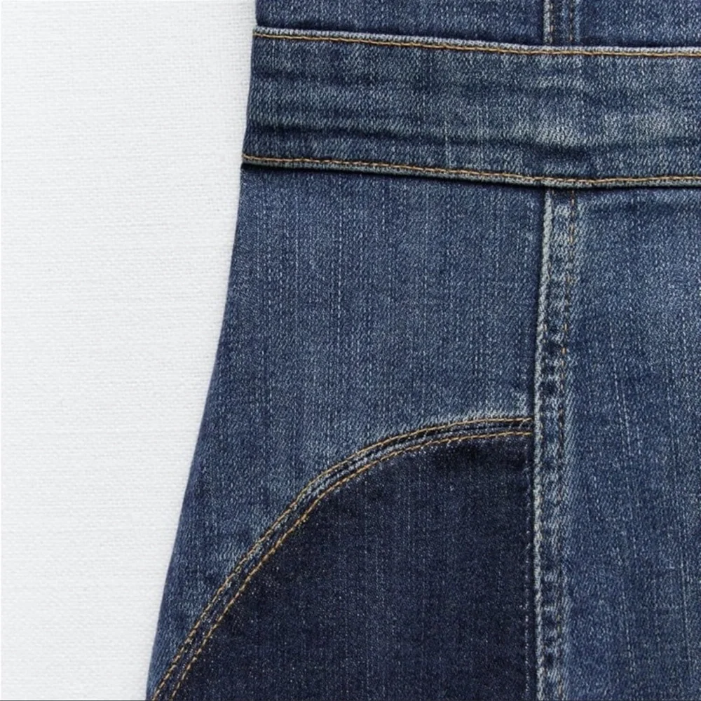 Zara Blue Denim Strapless Dress - Picture 16 of 16
